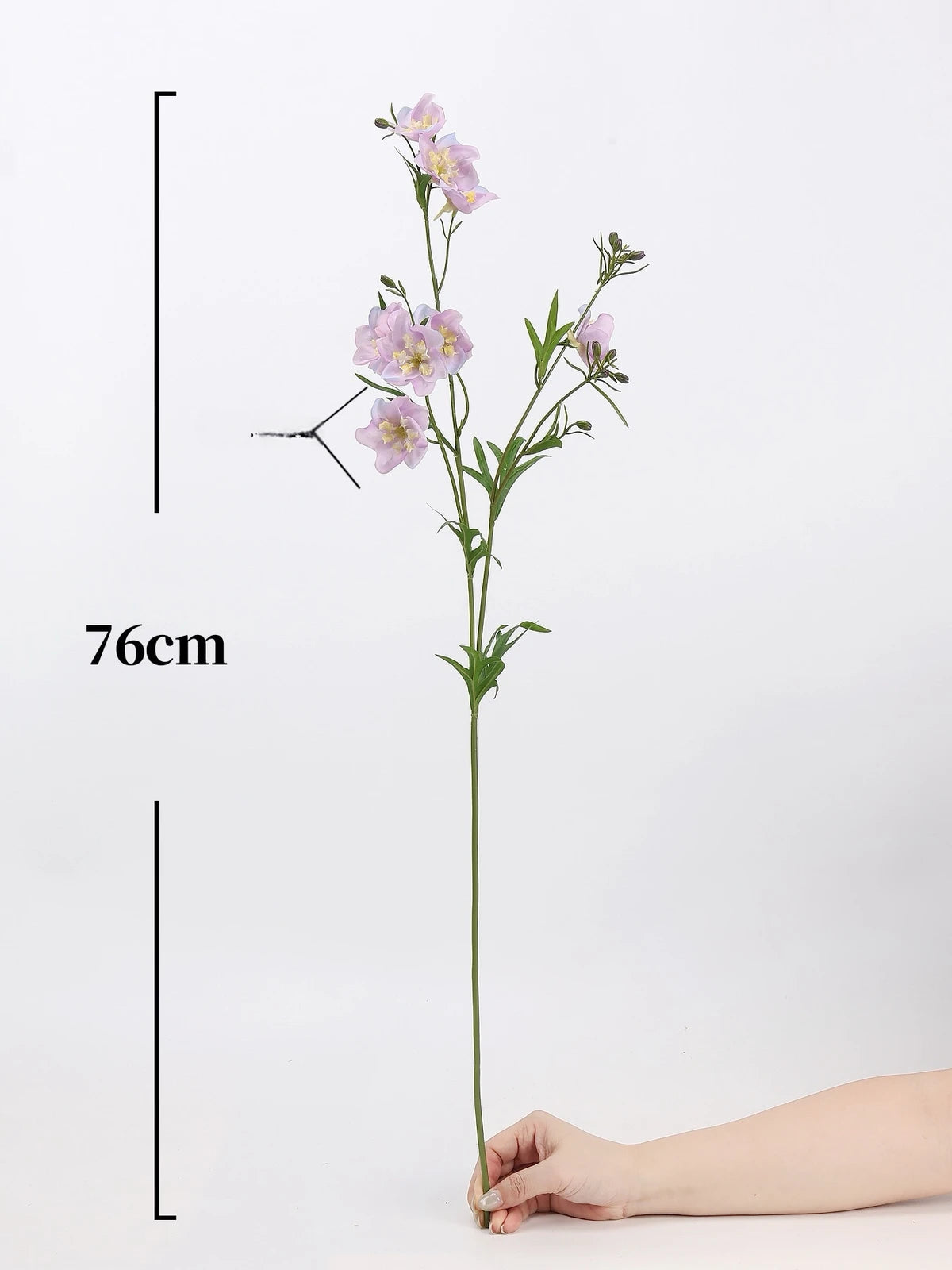 Real touch faux delphinium flower stem size 76 cm