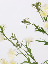 White real touch faux delphinium flower detail