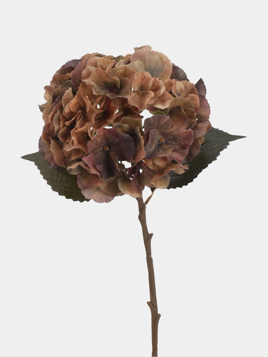 Real Touch Maillard Hydrangea – Brown single stem