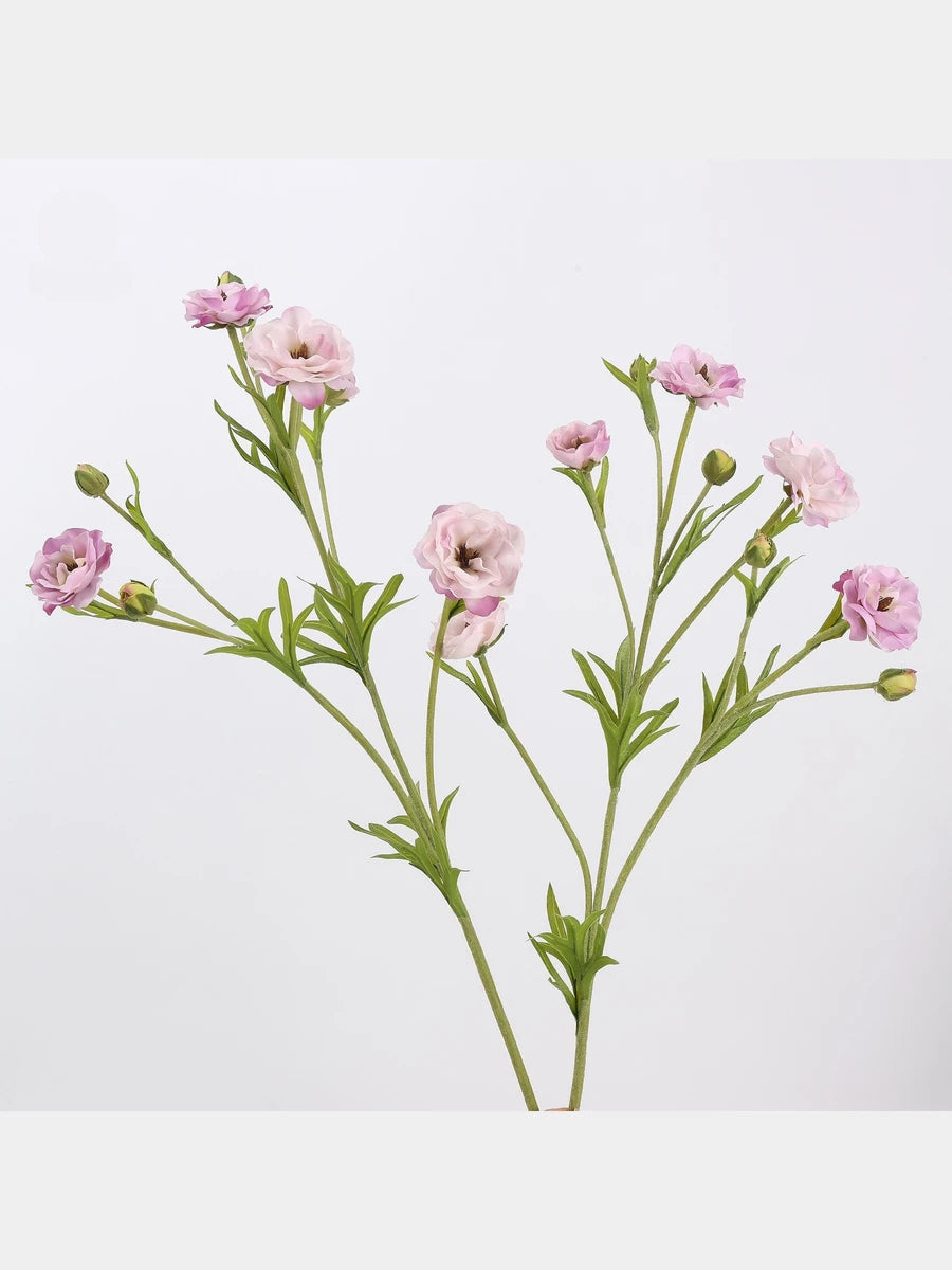 Pink real touch ranunculus flower stem