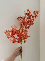 Faux spider orchid orange detail
