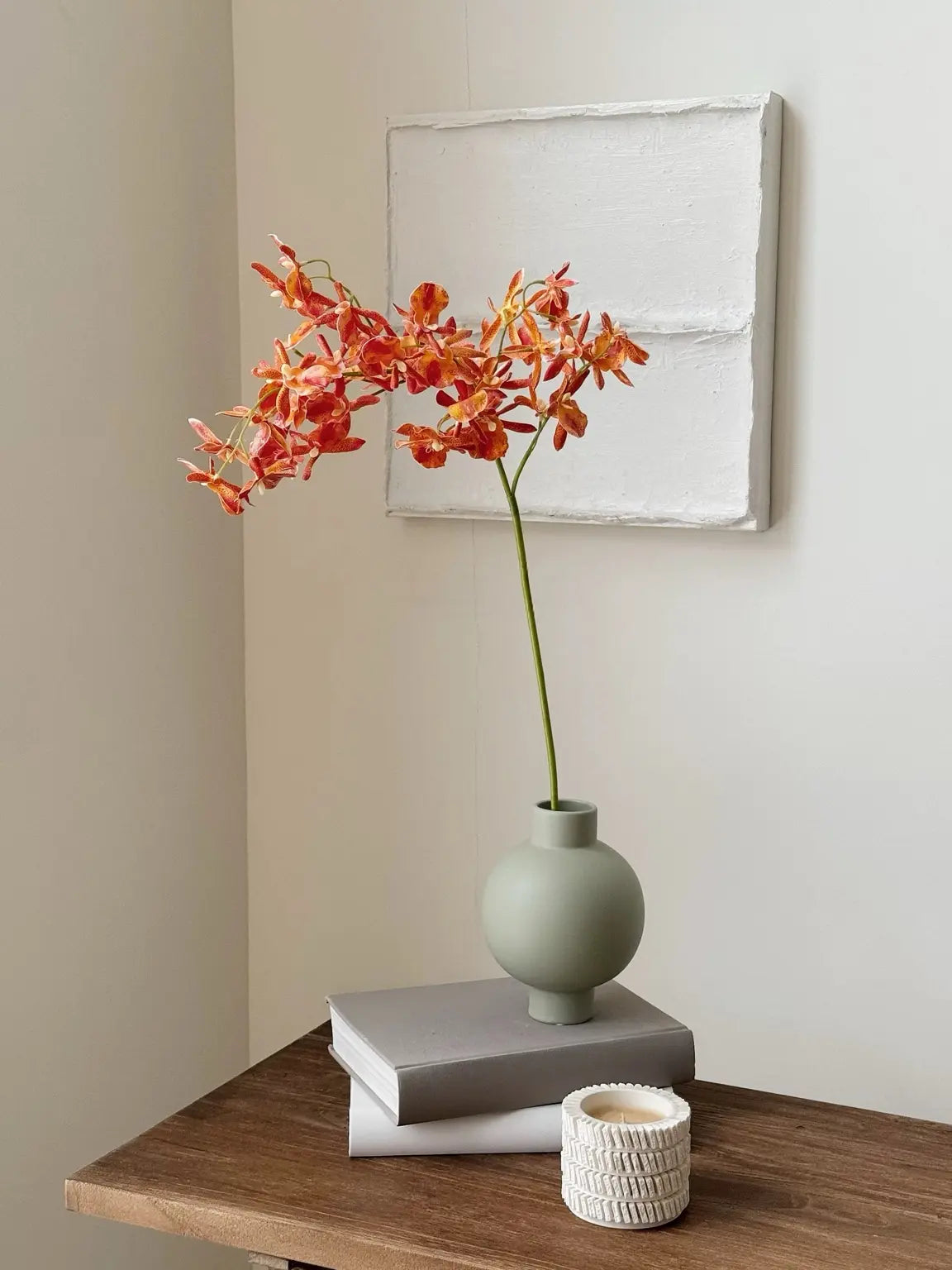 Faux spider orchid orange scene 2