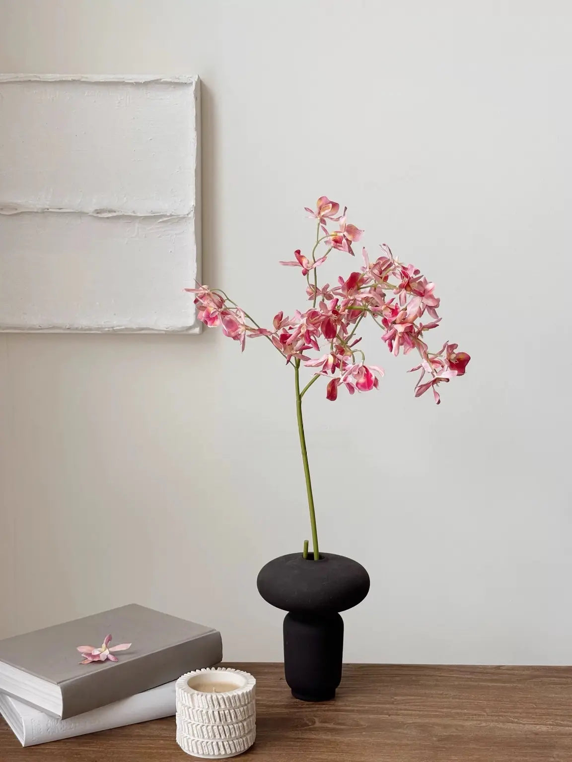 Faux spider orchid pink scene 1