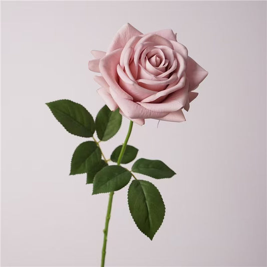 Faux Flowers Real Touch  Rose in  Pink-28”