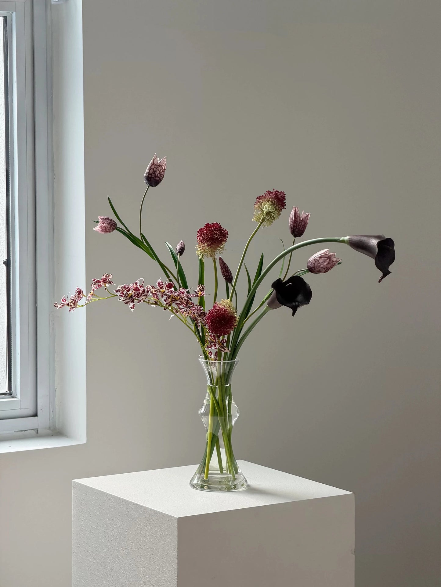 The Midnight Botanica: Fritillary & Calla Lily Faux Flower Bouquet