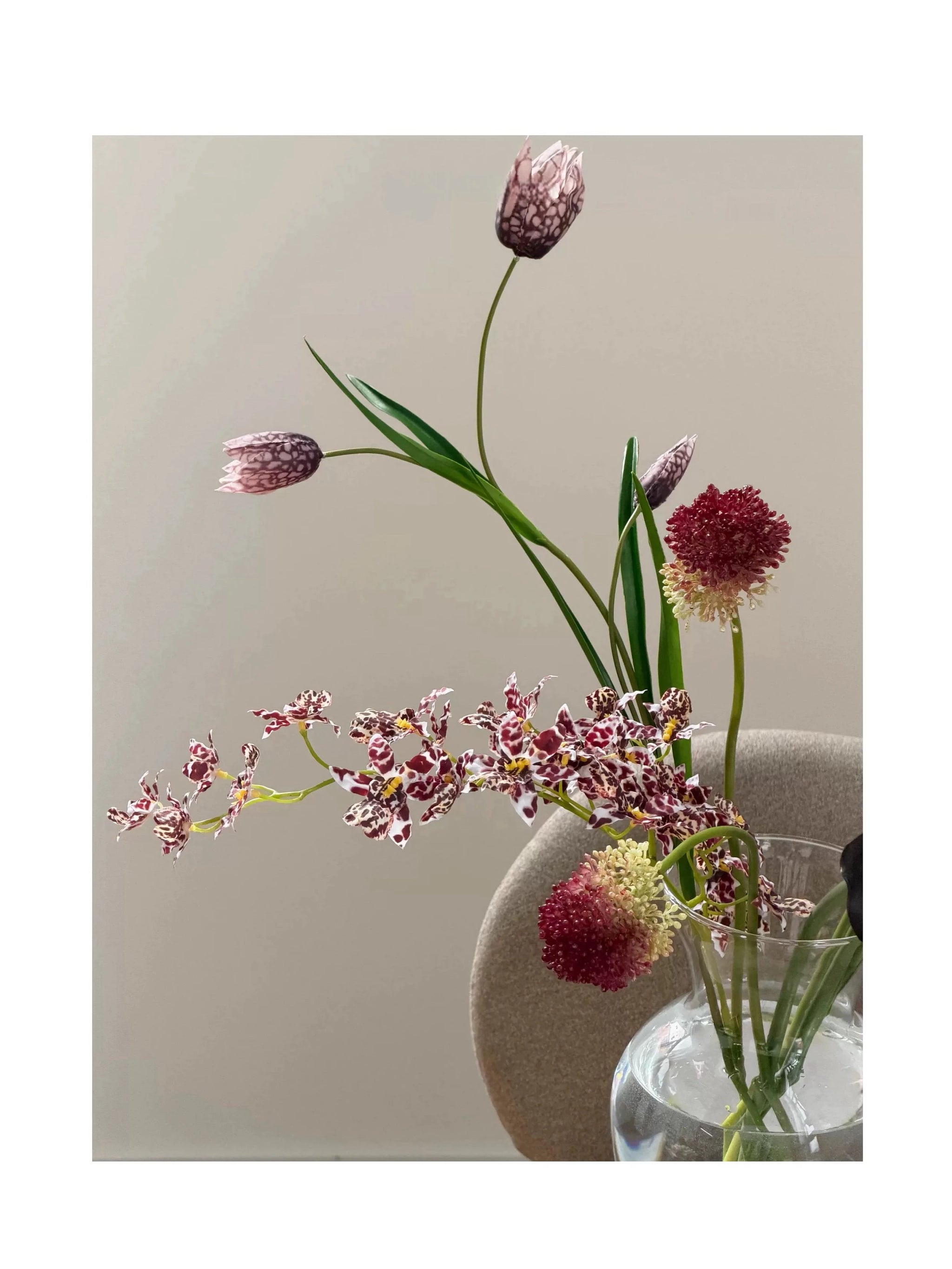 The Midnight Botanica: Fritillary & Calla Lily Faux Flower Bouquet