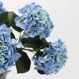 Täuschend echte Hortensienblüte in Blau – 60 cm