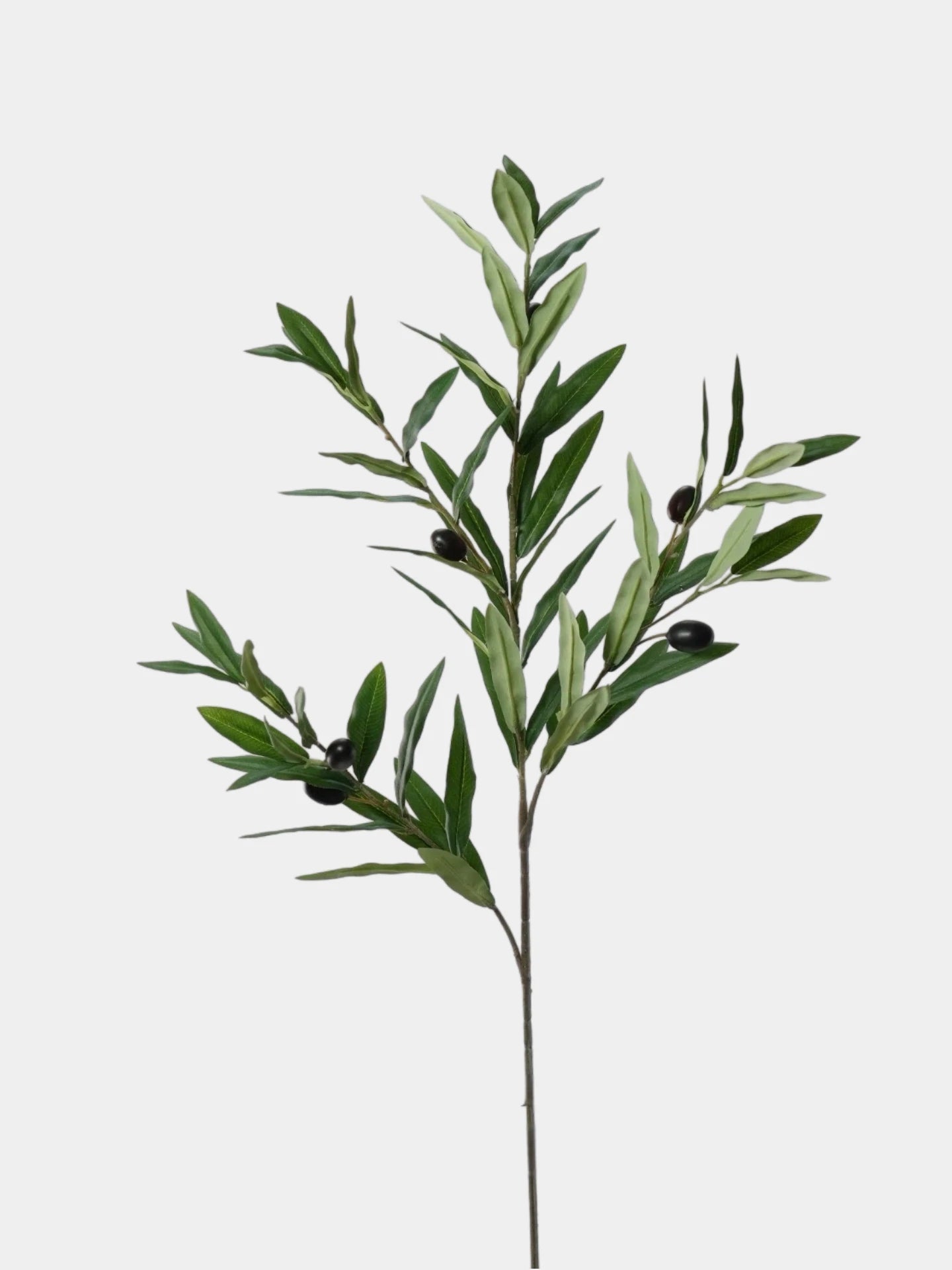 Artificial Olive Branch with Black Olives – 90 cm