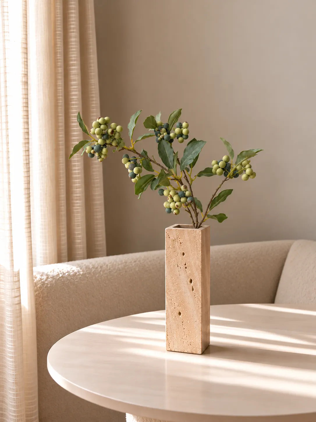 Faux Small Berry Branch – 59 cm