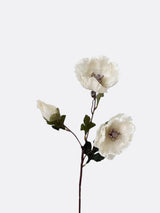 Faux Corn Poppy Flower In White– 28"