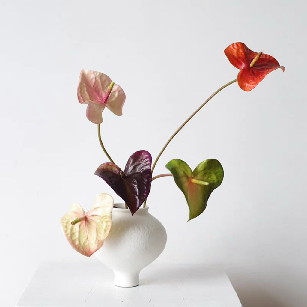 Artificial Anthurium Stem  -Red