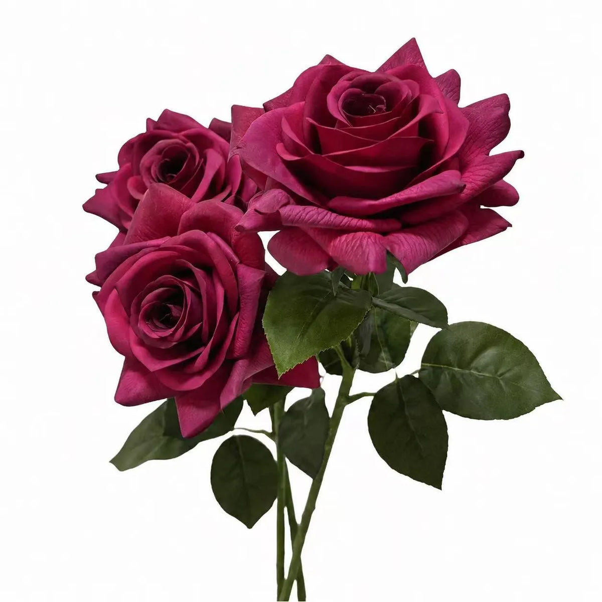 Real Touch Artificial Deep Purple Rose -26"
