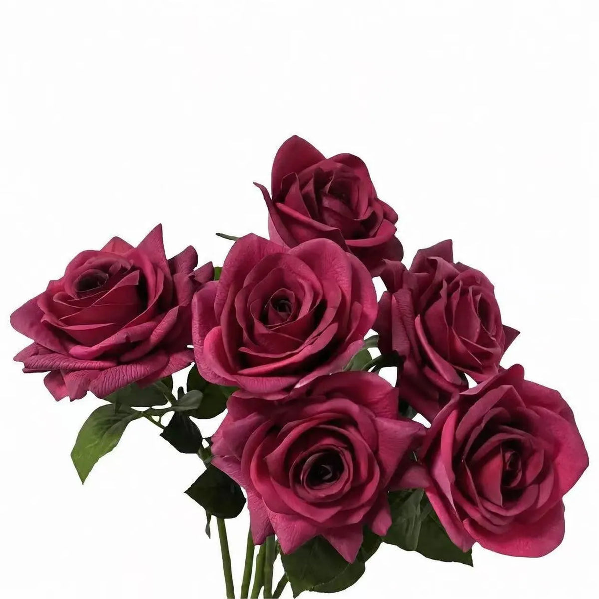 Real Touch Artificial Deep Purple Rose -26"