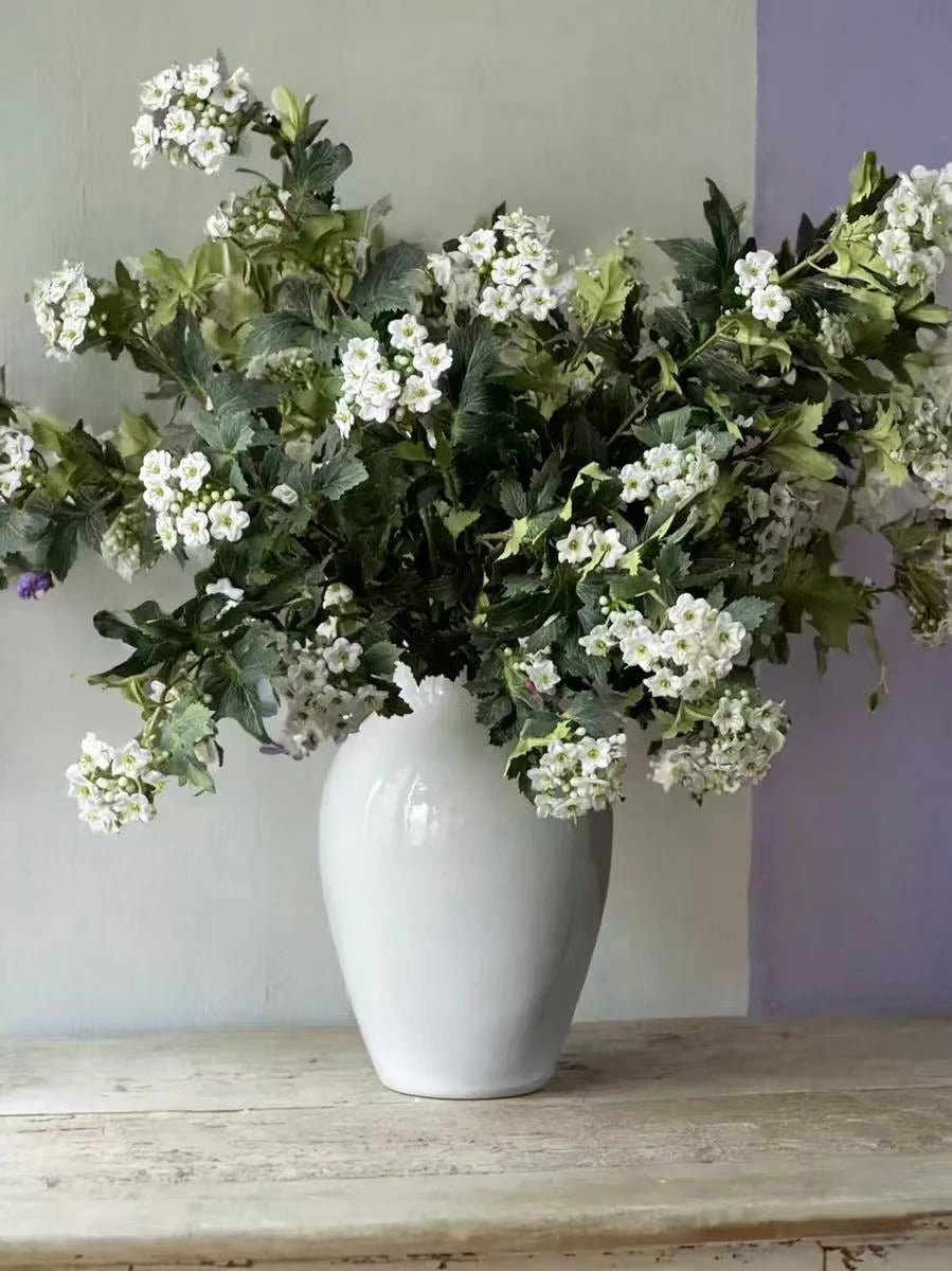 Künstlicher Schneeball-Viburnum-Zweig in Weiß – 79 cm